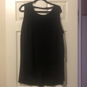 ⏰LAST CHANCE⏰ Worthington Woman Black Asymmetrical Tank Top (3X)